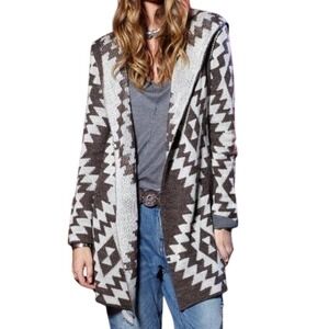 Elan cardigan Aztek western boho cowgirl rodeo led wool blend medium great shape